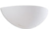 Applique mezza luna bianco moderno a parete in gesso 1xE27 max 40W