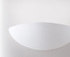 Applique semi tondo bianco moderno a parete 12H X 25L cm in gesso 1xE27 max 42W