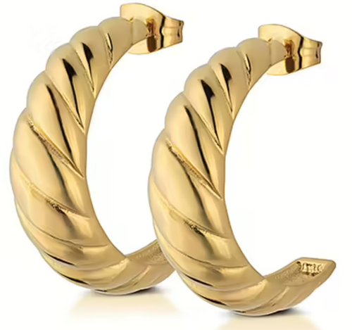 Ops Object - Orecchini FANCY mezzi cerchi Oro