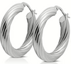 Ops Object - Orecchini  FANCY a cerchio Striato Silver