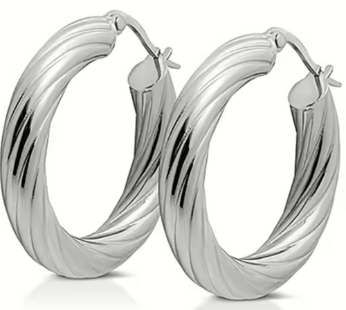 Ops Object - Orecchini  FANCY a cerchio Striato Silver