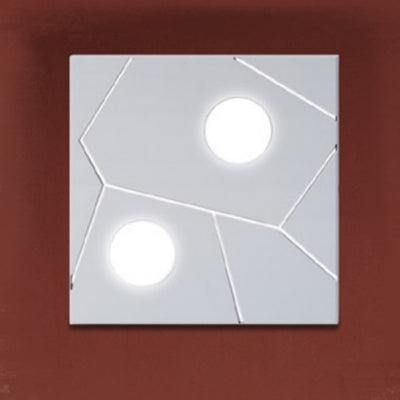 Applique moderna Cattaneo STREET 873 30PA LED 9W GX53 2 luci lampada parete soffitto metallo quadrata interno