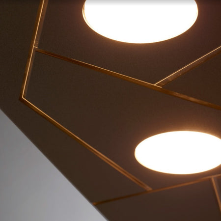 Plafoniera moderna Cattaneo STREET 873 45PA LED 9W GX53 4 luci lampada parete soffitto metallo quadrata interno