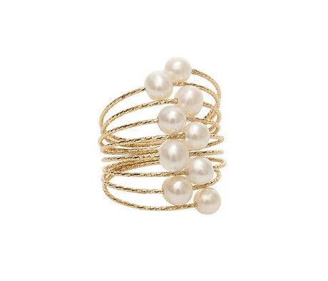 Magic Wire - MAGICO anello perle bianche