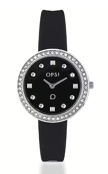 Ops Object - Orologio SILICON FINE con cinturino in silicone nero