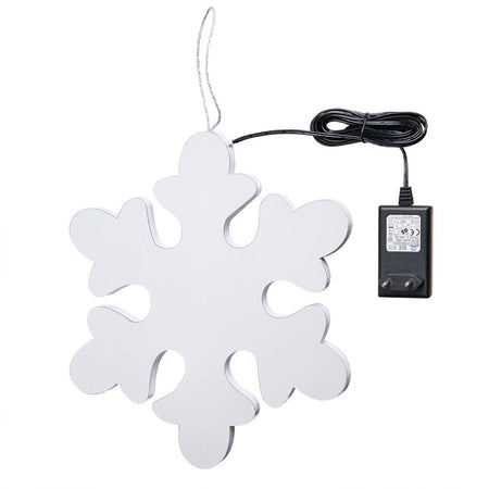Fiocco di neve effetto specchio a led ø 30 cm decorazioni natalizie da interno