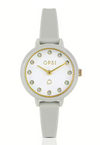 Ops Object - Orologio PRECIOUS ROUND con cinturino in silicone beige