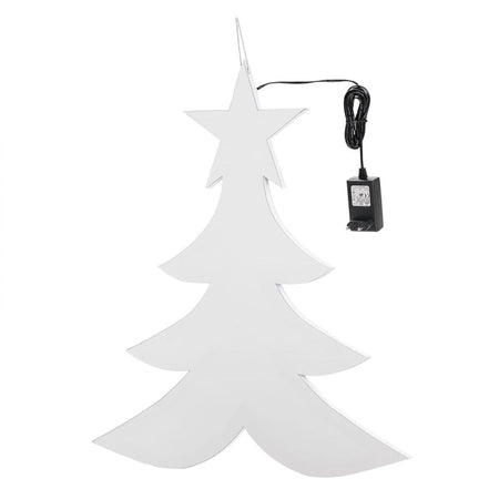 Albero di natale effetto specchio a led h 60 cm decorazioni natalizie da interno