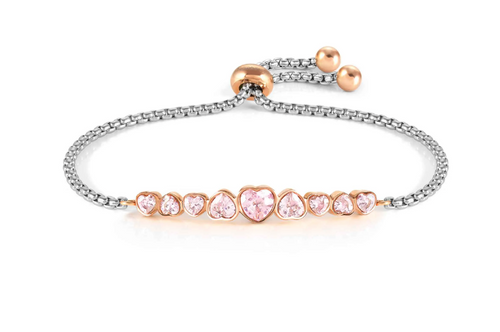 NOMINATION - BRACCIALE MILLELUCI CON CRISTALLI A CUORE