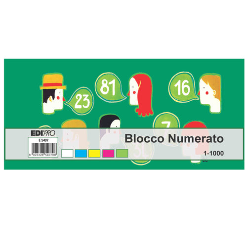 Set 10 Bl. Da 100 Numeri (Blocco Numerato 1-1000 6X13 E5407