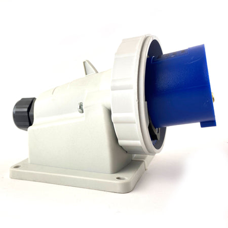 Spina Fissa a 90 Gradi 16A IP67 Blu