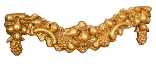 Biscottini SOPRAPORTA IN LEGNO FINITURA FOGLIA ORO ANTICATO MADE IN ITALY Fregio Offerta
