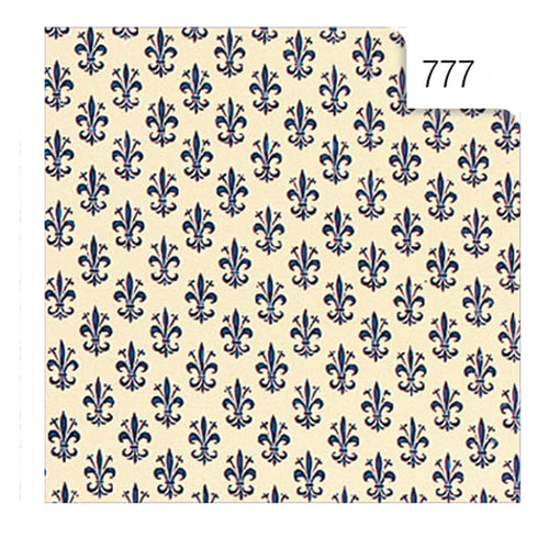 Rotolo Cartarivesto 50X500Cm Giglio Blu Lavabile Rex58