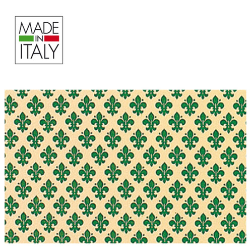 Rotolo Cartarivesto 49X300Cm Giglio Verde Adesivo Rextaco