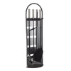 SET ACCESSORI 5 PZ GRUPPO CAMINO PER STUFA A LEGNA ACCAIO INOX CON PALETTA SCOPA E PINZA