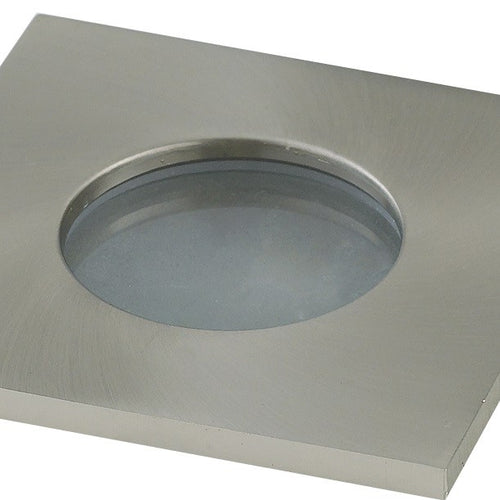 Struttura da incasso VIPER per lampada GU10 quadra fissa Nickel IP65 82x82 mm