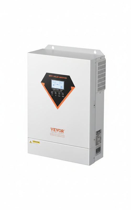 VEVOR Hybrid Solar Inverter 6kW All-in-One Pure Sine Wave Inverter 48V DC to 220/230V AC with Built-in 120A MPPT Solar Controller for Lead Acid Lithium Batteries Off Grid System