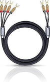 Oehlbach XXL Fusion Four - Set stereo con cavo bi-wiring di alta qualit per altoparlanti con connettore a capocorda - Made in Germany - 1 coppia, 2 x 2m - nero