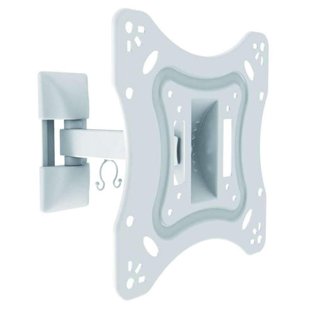 Mensola staffa porta tv 28/42" con braccio inclinabile bianco 451059 supporto da parete a muro metronic