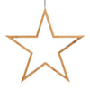Stella sospesa in legno a led ø 55 cm decorazioni natalizie da interno luce calda