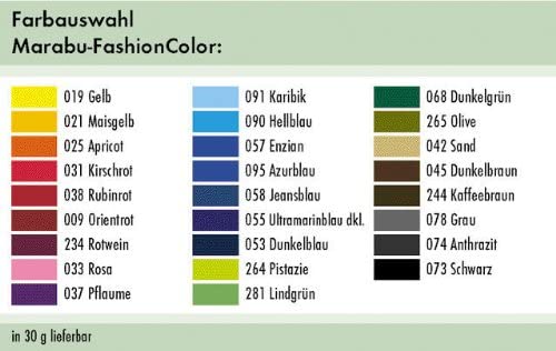 MARABU - 30gr - PITTURA TESSILE "FASHIONCOLOR" PER LAVATRICE - COLORE PRUGNA 037