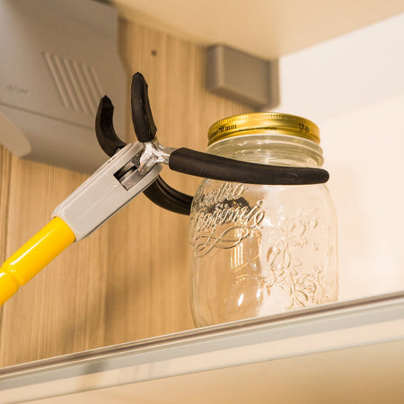Pinza multiuso per scaffali prendi oggetti con doppia chela in gomma h 158 cm