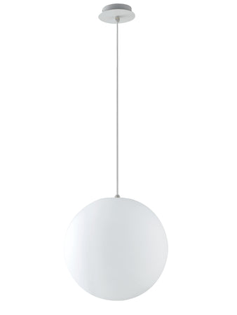 Lampadario da giardino sospensione a sfera bianca dm 30 cm 1xE27 max 60W