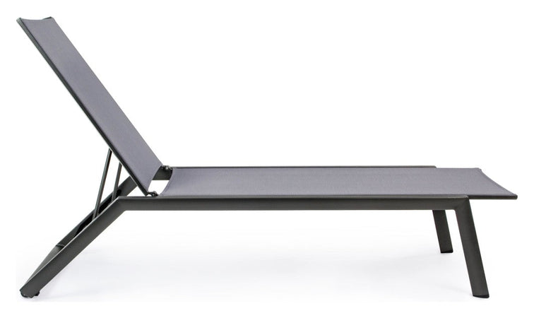 Lettino prendisole in alluminio verniciato "Cruise" con ruote, ideale per piscina e giardino