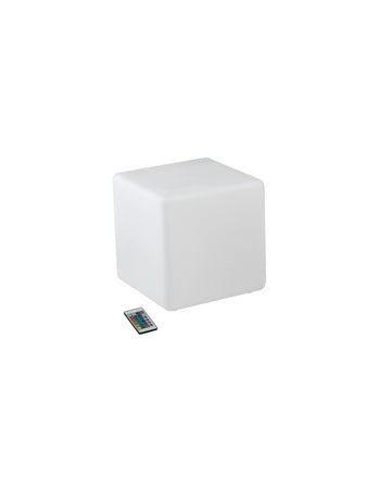Lume da giardino GECO cubo bianco a LED RGB dimmerabile cambia colore dm 30 cm