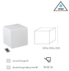 Lume da giardino GECO cubo bianco a LED RGB dimmerabile cambia colore dm 30 cm