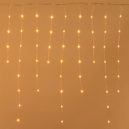 Cascata luce calda con micro led per esterno decorazione natalizie 4 m