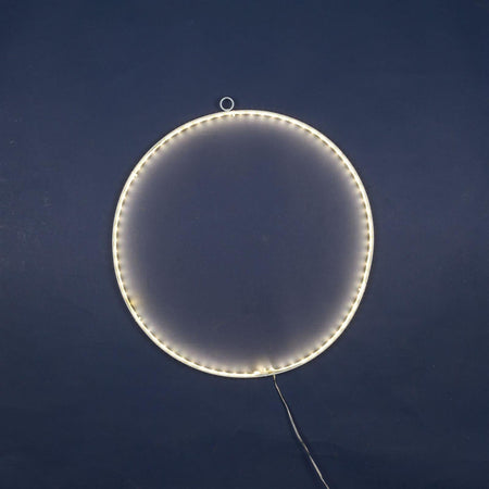 Decorazione luminosa cerchio con strip led decorazioni natalizie per esterno h 40 cm