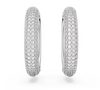 SWAROVSKI -  Orecchini a cerchio Dextera Medi, Bianchi, Placcato rodio