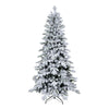 Albero di natale innevato Cervino in PVC e PE Effetto Real Touch + Floccatura