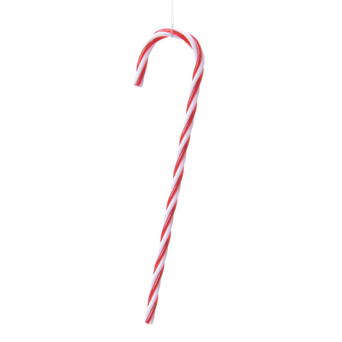 Pendente per albero di Natale in plastica Bastoncino di Zucchero rosso e bianco da 13cm