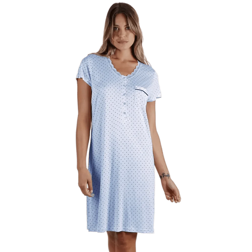 Admas Camicia da Notte Maniche Corte in Viscosa 51589 S30 - Passarelli Biancheria
