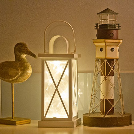 Lanterna a batteria effetto 3D a led bianca h 30 cm luce fissa