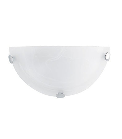 Applique da parete Luna semitonda in vetro led 12W-230V design moderno 15H x 30L