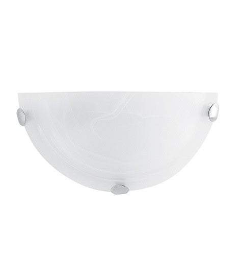 Applique da parete Luna semitonda in vetro led 12W-230V design moderno 15H x 30L