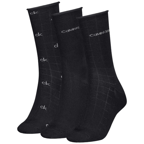 Calvin Klein donna pack 3 calze nere 701235368001801