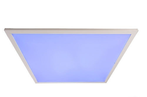 Pannello led PANEL in aluminio bianco 60x60 cm dimmerabile e cambio intensit di luce RGB o bianca con telecomando incluso