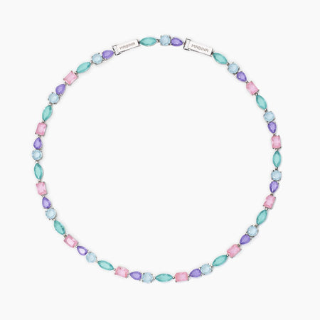 Mabina - Girocollo con fusion stone multicolor SANTORINI