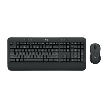 Logitech 920-008923 tastiera Mouse incluso Ufficio RF Wireless QWERTY US International Nero (MK545 ADVANCED WIRELESS COMBO - US INTL INTNL) - Versione Tedesca
