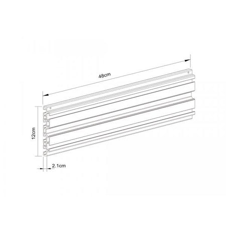 Multibrackets 5082 Accessorio per il montaggio del monitor (Multibrackets M Pro Series - Single Screen Rail 48cm Black)