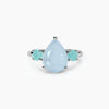 Mabina -  Anello con fusion stone azzurro SANTORINI