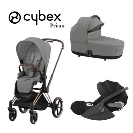 Cybex - Trio Priam con Telaio Rose Gold Linea Platinum