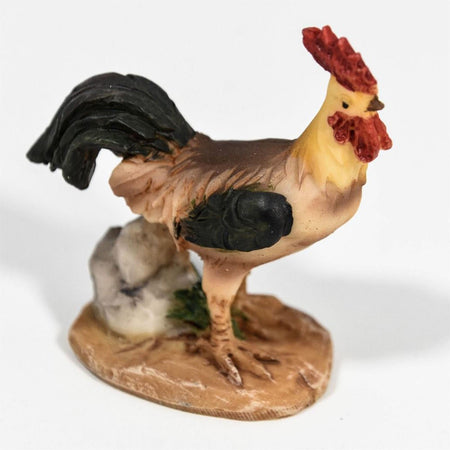 Animali per presepe in poliresina dipinti a mano statuine da fattoria h 7 cm