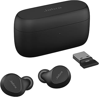 Jabra Evolve2 Buds True Wireless In-Ear Bluetooth with Active Noise Cancelling (ANC) and Jabra MultiSensor Voice Technology - Certified for Use with Online Meeting Apps - Black
