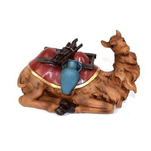 Cammello dei re magi seduto per presepe 15 cm natività decorazione natalizia