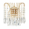 Applique Classica Waterfall Acciaio Oro Cristallo 2 Luci E14